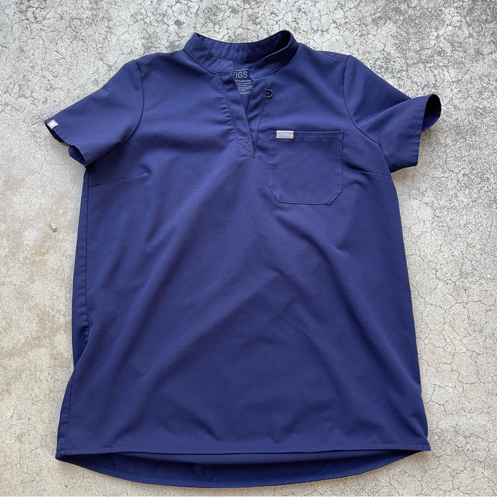 FIGS Kitale Women's W21SW1012 Navy Blue Maternity Scrub Top Size Small - Picture 9 of 10